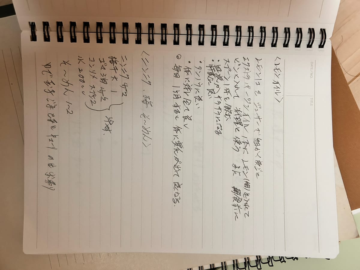 レモンオイル のオリジナルメモ