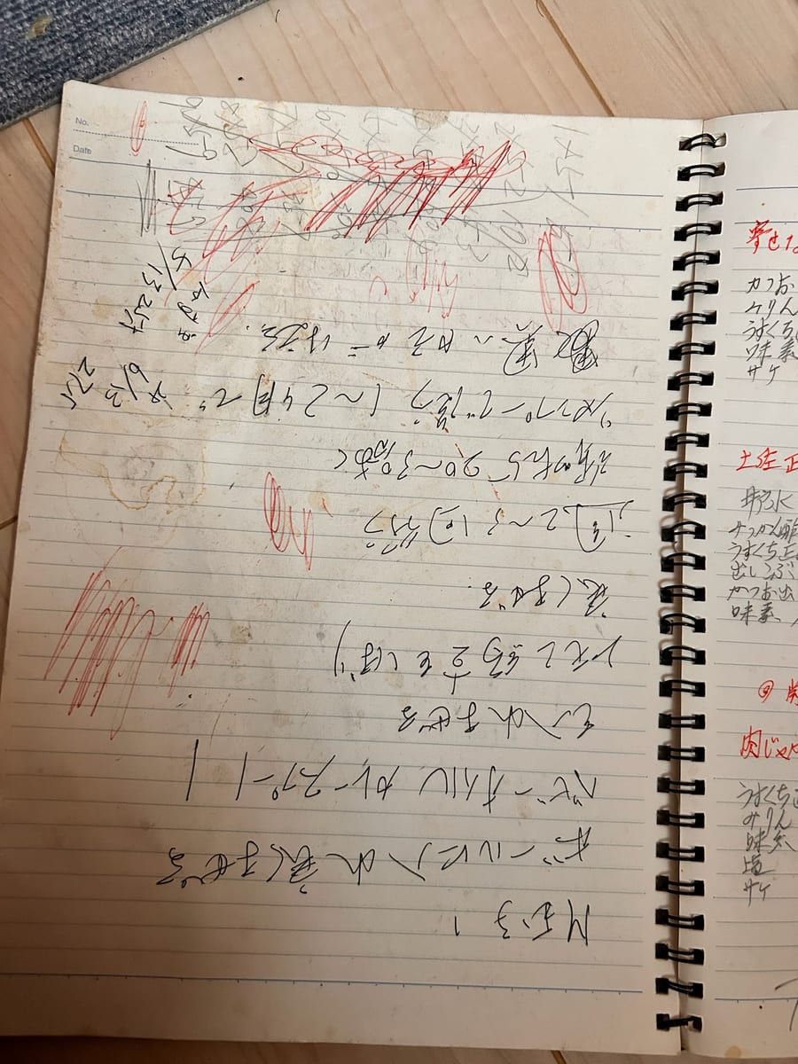 (判読不能) のオリジナルメモ